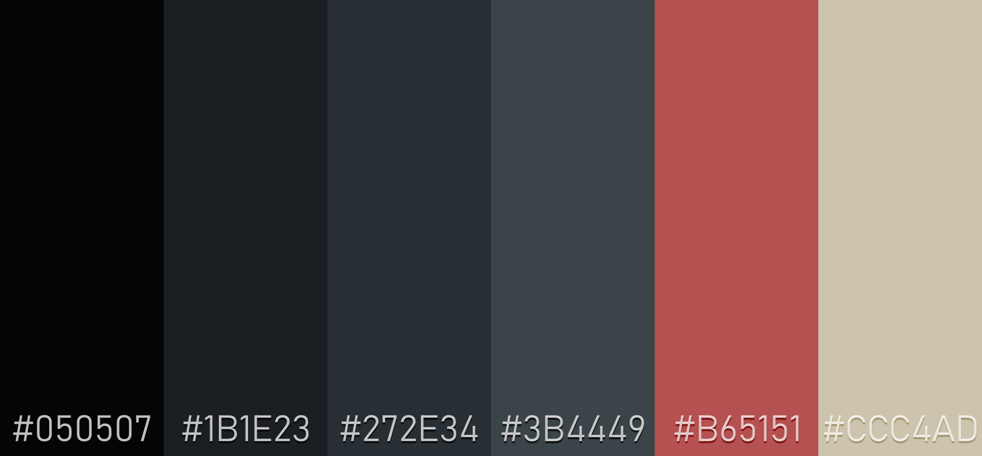 Color palette of Inside