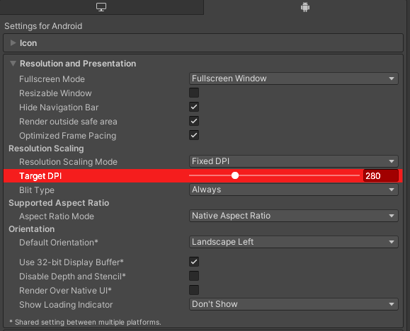 Fixed DPI