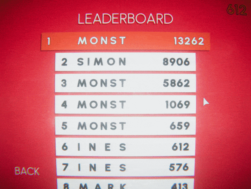 Leaderboard of Ping Pong Color