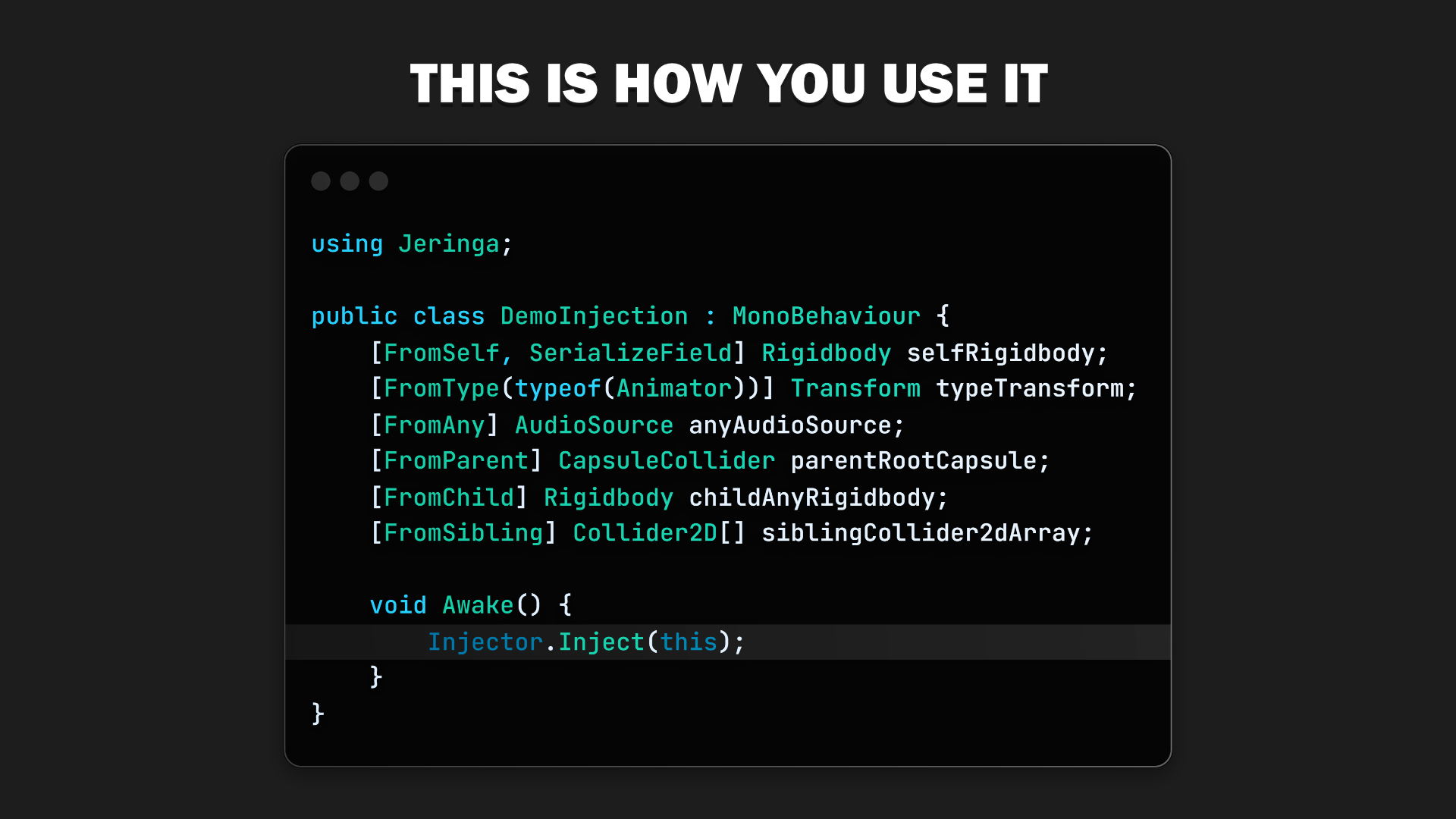 Jeringa Dependency Injector